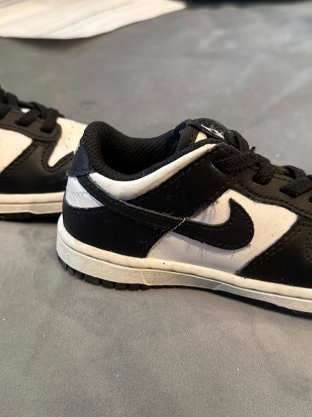 Kids Black and White Low-Top Sneakers - Classic Casual Shoes